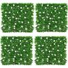 imageGiantex 4PCS Expandable Fence with Leaves 65ft Privacy Screen Decorative Faux Ivy Fencing Panel for Balcony Patio Deck Backdrop Outdoor Artificial Hedge Screen 4 Green Leaves amp Purple FlowersGreen leaves  White Flowers