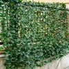 imageGiantex Artificial Faux Ivy Privacy Fence 95x40 Artificial Hedge Faux Ivy Vine Leaf Greenery Wall Screen Decorative Trellis Fence Covering for Outdoor Porch Garden Patio118x59