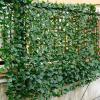 imageGiantex Artificial Faux Ivy Privacy Fence 95x40 Artificial Hedge Faux Ivy Vine Leaf Greenery Wall Screen Decorative Trellis Fence Covering for Outdoor Porch Garden Patio95x59