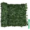 imageGiantex Artificial Ivy Privacy Fence Screen 118 x 394 Artificial Hedges Fence Faux Ivy Vine Greenery Wall Outdoor Privacy Fence Covering for Yard Garden Patio Decoration GreenDark Green
