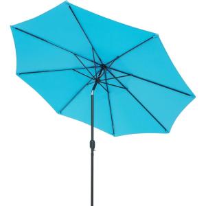 imageGiantex 10ft Outdoor Patio Umbrella Market Table umbrella wTilt Adjustment and Crank 180G Polyester Garden Canopy for Deck Backyard Pool Indoor OutdoorBlue