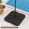 imageGiantex 4Piece Fillable Offset Patio Umbrella Base 178 lbs Heavy Duty Cantilever Umbrella Stand with EasyFill Water amp Sand Spouts HDPE Base Plates for Garden Deck amp Poolside2380 Pounds