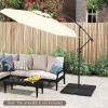 imageGiantex 4Piece Fillable Offset Patio Umbrella Base 178 lbs Heavy Duty Cantilever Umbrella Stand with EasyFill Water amp Sand Spouts HDPE Base Plates for Garden Deck amp Poolside2250 Pounds