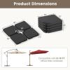 imageGiantex 4Piece Fillable Offset Patio Umbrella Base 178 lbs Heavy Duty Cantilever Umbrella Stand with EasyFill Water amp Sand Spouts HDPE Base Plates for Garden Deck amp Poolside2250 Pounds