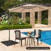 imageGiantex 4Piece Fillable Offset Patio Umbrella Base 178 lbs Heavy Duty Cantilever Umbrella Stand with EasyFill Water amp Sand Spouts HDPE Base Plates for Garden Deck amp Poolside2200 Pounds