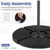 imageGiantex 4Piece Fillable Offset Patio Umbrella Base 178 lbs Heavy Duty Cantilever Umbrella Stand with EasyFill Water amp Sand Spouts HDPE Base Plates for Garden Deck amp Poolside1840 Pounds