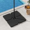 imageGiantex 4Piece Fillable Offset Patio Umbrella Base 178 lbs Heavy Duty Cantilever Umbrella Stand with EasyFill Water amp Sand Spouts HDPE Base Plates for Garden Deck amp Poolside2250 Pounds
