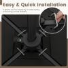 imageGiantex 4Piece Fillable Offset Patio Umbrella Base 178 lbs Heavy Duty Cantilever Umbrella Stand with EasyFill Water amp Sand Spouts HDPE Base Plates for Garden Deck amp Poolside2250 Pounds