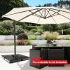 imageGiantex 4Piece Fillable Offset Patio Umbrella Base 178 lbs Heavy Duty Cantilever Umbrella Stand with EasyFill Water amp Sand Spouts HDPE Base Plates for Garden Deck amp Poolside2840 Pounds
