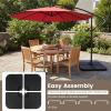imageGiantex 4Piece Fillable Offset Patio Umbrella Base 178 lbs Heavy Duty Cantilever Umbrella Stand with EasyFill Water amp Sand Spouts HDPE Base Plates for Garden Deck amp Poolside2380 Pounds