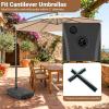 imageGiantex Offset Patio Umbrella Base  243 lbs Fillable Cantilever Umbrella Stand with Wheels Heavy Duty HDPE Sand Water Weighted Market Umbrella Base for Garden Poolside Yard Outdoor2850 Pounds