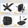 imageGiantex Offset Patio Umbrella Base  243 lbs Fillable Cantilever Umbrella Stand with Wheels Heavy Duty HDPE Sand Water Weighted Market Umbrella Base for Garden Poolside Yard Outdoor2430 Pounds