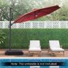 imageGiantex Offset Patio Umbrella Base  243 lbs Fillable Cantilever Umbrella Stand with Wheels Heavy Duty HDPE Sand Water Weighted Market Umbrella Base for Garden Poolside Yard Outdoor2250 Pounds