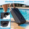 imageGiantex Offset Patio Umbrella Base  243 lbs Fillable Cantilever Umbrella Stand with Wheels Heavy Duty HDPE Sand Water Weighted Market Umbrella Base for Garden Poolside Yard Outdoor2500 Pounds