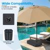 imageGiantex Offset Patio Umbrella Base  243 lbs Fillable Cantilever Umbrella Stand with Wheels Heavy Duty HDPE Sand Water Weighted Market Umbrella Base for Garden Poolside Yard Outdoor2500 Pounds