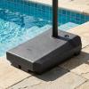 imageGiantex Offset Patio Umbrella Base  243 lbs Fillable Cantilever Umbrella Stand with Wheels Heavy Duty HDPE Sand Water Weighted Market Umbrella Base for Garden Poolside Yard Outdoor2500 Pounds