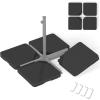 imageGiantex 4Piece Fillable Offset Patio Umbrella Base 178 lbs Heavy Duty Cantilever Umbrella Stand with EasyFill Water amp Sand Spouts HDPE Base Plates for Garden Deck amp Poolside2250 Pounds