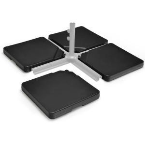 imageGiantex 4Piece Fillable Offset Patio Umbrella Base 178 lbs Heavy Duty Cantilever Umbrella Stand with EasyFill Water amp Sand Spouts HDPE Base Plates for Garden Deck amp Poolside2200 Pounds