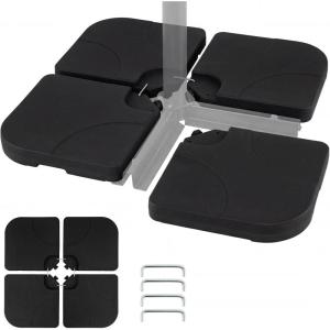 imageGiantex 4Piece Fillable Offset Patio Umbrella Base 178 lbs Heavy Duty Cantilever Umbrella Stand with EasyFill Water amp Sand Spouts HDPE Base Plates for Garden Deck amp Poolside2380 Pounds