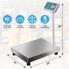 imageGiantex 660 LBS Weight Computing Platform Scale with LBKG Switchable ACDC Power Supply HighDefinition LCD Display Electronic Stainless Steel Digital Postal Scale for Luggage Shipping Packages