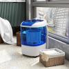 imageGiantex Portable Mini Washing Machine 55 lbs Capacity Small Compact Laundry Washer with Spin Tub amp Drain Hose Semiautomatic Washer Machine for Apartment Dorms RV Home BlueBlue