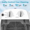 imageGiantex Portable Mini Washing Machine 55 lbs Capacity Small Compact Laundry Washer with Spin Tub amp Drain Hose Semiautomatic Washer Machine for Apartment Dorms RV Home BlueGrey