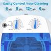imageGiantex Portable Mini Washing Machine 55 lbs Capacity Small Compact Laundry Washer with Spin Tub amp Drain Hose Semiautomatic Washer Machine for Apartment Dorms RV Home BlueBlue