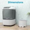 imageGiantex Portable Mini Washing Machine 55 lbs Capacity Small Compact Laundry Washer with Spin Tub amp Drain Hose Semiautomatic Washer Machine for Apartment Dorms RV Home BlueGrey