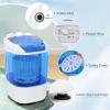imageGiantex Portable Mini Washing Machine 55 lbs Capacity Small Compact Laundry Washer with Spin Tub amp Drain Hose Semiautomatic Washer Machine for Apartment Dorms RV Home BlueBlue