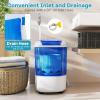 imageGiantex Portable Mini Washing Machine 55 lbs Capacity Small Compact Laundry Washer with Spin Tub amp Drain Hose Semiautomatic Washer Machine for Apartment Dorms RV Home BlueBlue