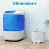 imageGiantex Portable Mini Washing Machine 55 lbs Capacity Small Compact Laundry Washer with Spin Tub amp Drain Hose Semiautomatic Washer Machine for Apartment Dorms RV Home BlueBlue