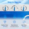 imageGiantex Portable Washing Machine 176lbs Compact Washer Spinner Combo with Pump Drain Twin Tub 11lbs Wash amp 66lbs Spin Lavadoras Portatiles for Apartment RV Dorm College White amp BlackWhite  Blue