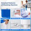 imageGiantex Portable Washing Machine 176lbs Compact Washer Spinner Combo with Pump Drain Twin Tub 11lbs Wash amp 66lbs Spin Lavadoras Portatiles for Apartment RV Dorm College White amp BlackWhite  Blue