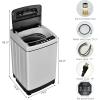 imageGiantex Portable Washing Machine 2 in 1 Full Automatic Laundry Washer 15CuFt 11lbs Capacity Washing and Spinning Combo 8 Programs 10 Water Levels Energy Saving Top Load Washer for Apartment DormGray
