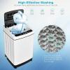 imageGiantex Portable Washing Machine 2 in 1 Full Automatic Laundry Washer 15CuFt 11lbs Capacity Washing and Spinning Combo 8 Programs 10 Water Levels Energy Saving Top Load Washer for Apartment DormWhite