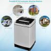 imageGiantex Portable Washing Machine 2 in 1 Full Automatic Laundry Washer 15CuFt 11lbs Capacity Washing and Spinning Combo 8 Programs 10 Water Levels Energy Saving Top Load Washer for Apartment DormGray