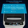 imageGiantex Portable Washing Machine 2 in 1 Full Automatic Laundry Washer 15CuFt 11lbs Capacity Washing and Spinning Combo 8 Programs 10 Water Levels Energy Saving Top Load Washer for Apartment DormGray
