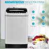 imageGiantex Portable Washing Machine 2 in 1 Full Automatic Laundry Washer 15CuFt 11lbs Capacity Washing and Spinning Combo 8 Programs 10 Water Levels Energy Saving Top Load Washer for Apartment DormGray