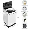 imageGiantex Portable Washing Machine 2 in 1 Full Automatic Laundry Washer 15CuFt 11lbs Capacity Washing and Spinning Combo 8 Programs 10 Water Levels Energy Saving Top Load Washer for Apartment DormWhite