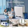 imageGiantex Portable Washing Machine 26lbs Washer and Spinner Combo18 lbs Washing 8 lbs Spinning Builtin Drain Pump wTimer Control Dorm Apartment Twin Tub Mini Laundry Washer Gray WhiteBlue  White