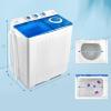 imageGiantex Portable Washing Machine 26lbs Washer and Spinner Combo18 lbs Washing 8 lbs Spinning Builtin Drain Pump wTimer Control Dorm Apartment Twin Tub Mini Laundry Washer Gray WhiteBlue  White