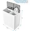 imageGiantex Portable Washing Machine 26lbs Washer and Spinner Combo18 lbs Washing 8 lbs Spinning Builtin Drain Pump wTimer Control Dorm Apartment Twin Tub Mini Laundry Washer Gray WhiteGray  White