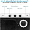 imageGiantex Portable Washing Machine 26lbs Washer and Spinner Combo18 lbs Washing 8 lbs Spinning Builtin Drain Pump wTimer Control Dorm Apartment Twin Tub Mini Laundry Washer Gray WhiteBlack  White