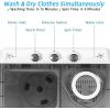 imageGiantex Portable Washing Machine 26lbs Washer and Spinner Combo18 lbs Washing 8 lbs Spinning Builtin Drain Pump wTimer Control Dorm Apartment Twin Tub Mini Laundry Washer Gray WhiteGray  White