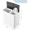 imageGiantex Portable Washing Machine 26lbs Washer and Spinner Combo18 lbs Washing 8 lbs Spinning Builtin Drain Pump wTimer Control Dorm Apartment Twin Tub Mini Laundry Washer Gray WhiteBlack  White