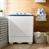 imageGiantex Portable Washing Machine 26lbs Washer and Spinner Combo18 lbs Washing 8 lbs Spinning Builtin Drain Pump wTimer Control Dorm Apartment Twin Tub Mini Laundry Washer Gray WhiteBlue  White
