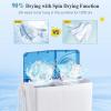 imageGiantex Portable Washing Machine 26lbs Washer and Spinner Combo18 lbs Washing 8 lbs Spinning Builtin Drain Pump wTimer Control Dorm Apartment Twin Tub Mini Laundry Washer Gray WhiteBlue  White