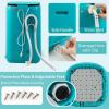 imageGiantex Portable Washing Machine 77lbs Capacity AllinOne Washer Spinner Combo wDrain Pump 078 Cuft Laundry Washer w 10 Program 3 Water Level LED Display Compact for Apartment RVTurquoise  Black