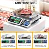 imageGiantex Price Computing Scale 66 lb30 kg Rechargeable Commercial Food Scale with Dual LCD Display Stainless Steel Platform Commercial Grade Food Weighing for Meat Shop Farmer Market Deli