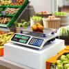 imageGiantex Price Computing Scale 66 lb30 kg Rechargeable Commercial Food Scale with Dual LCD Display Stainless Steel Platform Commercial Grade Food Weighing for Meat Shop Farmer Market Deli